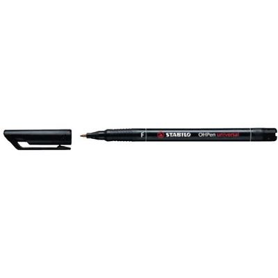 Marker Stabilo Ohpen Universal, varf rotund, 0.7 mm, negru - Pret/buc