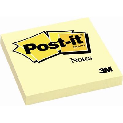 Notite autoadezive Post-it, 76 x 76 mm, 100 file, galben - Pret/buc