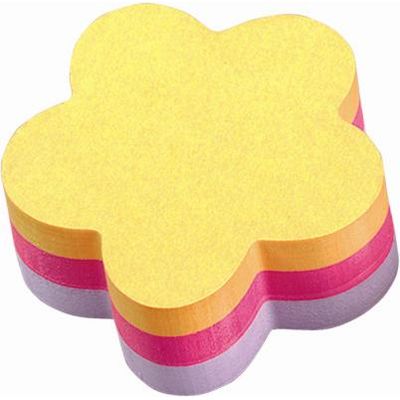 Notite autoadezive Post-it forme pretaiate: floare, 225 file, 3 culori - Pret/buc