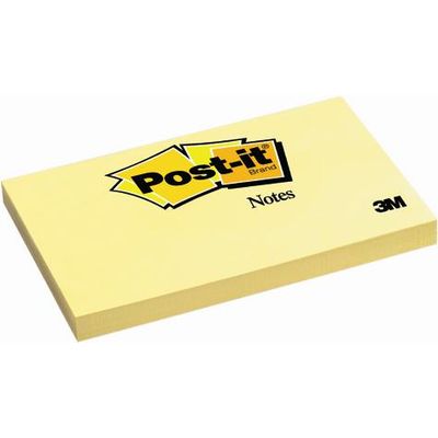 Notite autoadezive Post-it Canary Yellow, 76 x 127 mm, 100 file, galben - Pret/buc