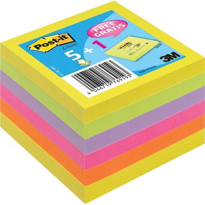 Notite autoadezive Post-it Z-Notes, 76 x 76 mm, 6 x 100 file/bucata - Pret/set