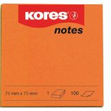 Kores Notite autoadezive Kores, 75 x 75 mm, 100 file/bucata, portocaliu - Pret/buc