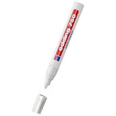 Paint marker Edding 750, varf rotund, 2 - 4 mm, alb - Pret/buc