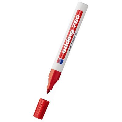 Paint marker Edding 750, varf rotund, 2 - 4 mm, rosu - Pret/buc