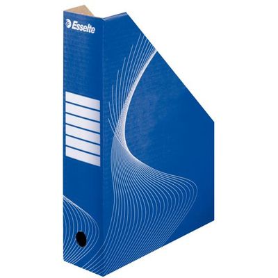 Suport vertical Esselte pentru documente, din carton, 80 x 325 x 247 mm, albastru - Pret/buc