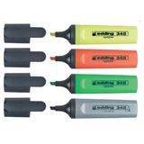 Edding Textmarker Edding 345, corp plastic, in culoarea scrierii, capac negru cu clip, varf retezat, 2 - 5  - Pret/blist