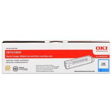 Toner imprimanta CYAN 44059107 8K ORIGINAL OKI C810