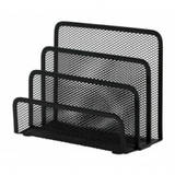 Q-CONNECT Suport metalic Mesh, pentru sortare scrisori, 3 compartimente, Q-Connect - negru