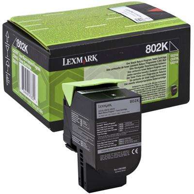 Toner imprimanta Lexmark 802KE Black Corporate Cartridge (1K) for CX310 / 410 / 510