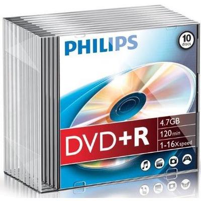 DVD+R 4.7GB  Slimcase, 16x,