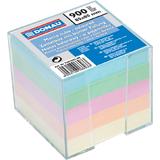 DONAU Cub hartie cu suport plastic, 92x92x82mm, DONAU - hartie culori pastel asortate