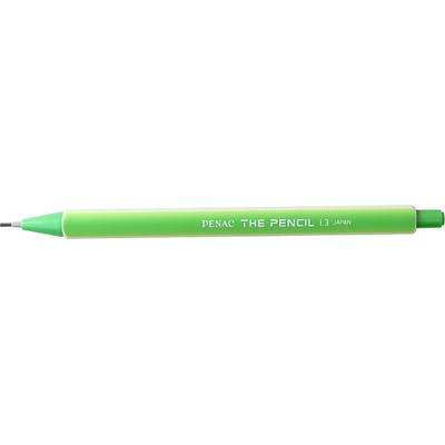 Creion mecanic PENAC The Pencil, rubber grip, 1.3 mm, varf retractabil, corp vernil