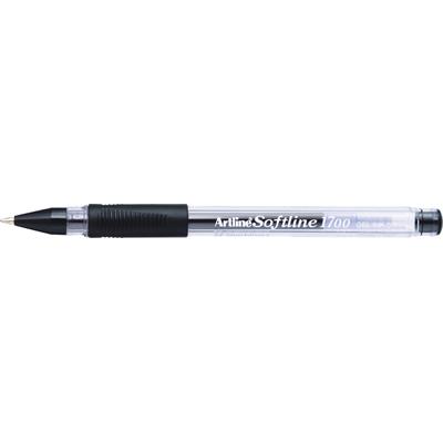 Pix cu gel ARTLINE Softline 1700, rubber grip, varf 0.7mm - negru