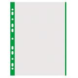 DONAU Folie protectie transparenta, cu margine color, 40 microni, 100 folii/set, DONAU - margine verde