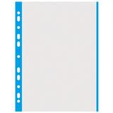 DONAU Folie protectie transparenta, cu margine color, 40 microni, 100 folii/set, DONAU - margine albastra