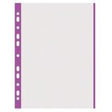 DONAU Folie protectie transparenta, cu margine color, 40 microni, 100 folii/set, DONAU - margine violet