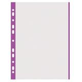 DONAU Folie protectie transparenta, cu margine color, 40 microni, 100 folii/set, DONAU - margine violet