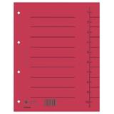DONAU Separatoare carton manila 250g/mp, 300 x 240mm, 100/set, DONAU - rosu