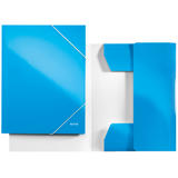 Leitz Mapa carton cu elastic LEITZ Wow - albastru metalizat
