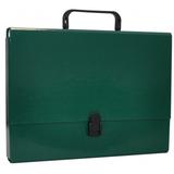 Office Products Servieta din carton laminat, A4/5cm, cu inchidere si maner, Office Products - verde