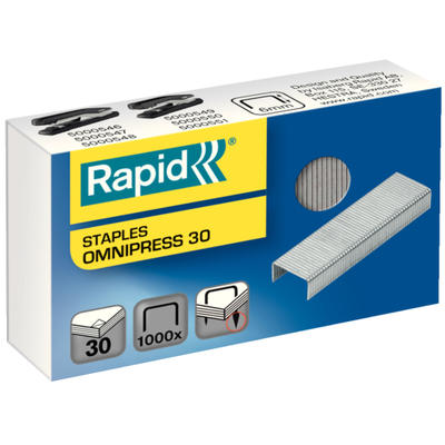 Capse Rapid, 1000 buc./cutie pentru capsator Rapid Omnipress 30 coli