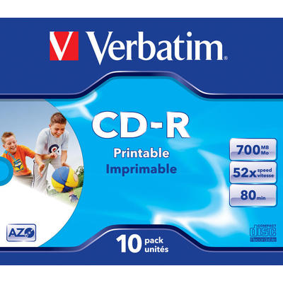 Verbatim  CD-R 52X 700MB FAST DRY PRINTABLE JC