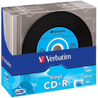 Verbatim  CDR 48X VINYL DATA 10PK SLIM