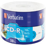 VERBATIM Verbatim   CD-R 52X INKJET PRINT 700MB 50 PACK WRAP EXTRA PROTECTION