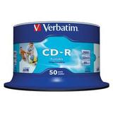 VERBATIM Verbatim CD-R AZO 700MB 52X DL+ WHITE WIDE PRINTABLE SURFACE NON-ID