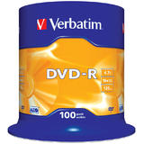 VERBATIM Verbatim  DVD-R 16X 100 PK SPINDLE 4.7GB