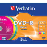 VERBATIM DVD-R AZO 4.7GB 16X COLOUR SURFACE