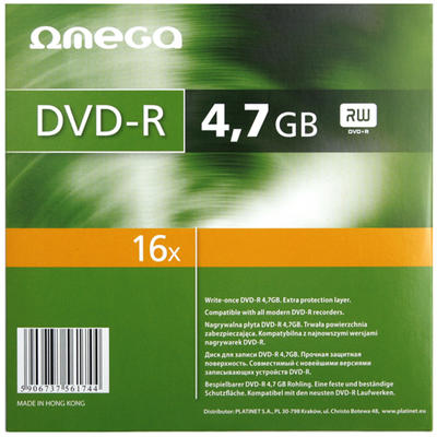 Omega  DVD-R 4.7GB 16x Slim Case 10 Pack