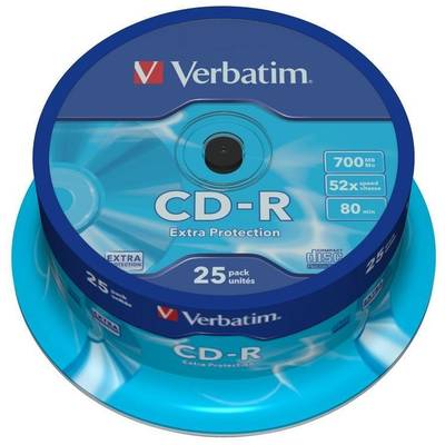VERBATIM CDR52X EXT PROT 25 SPINDLE DL