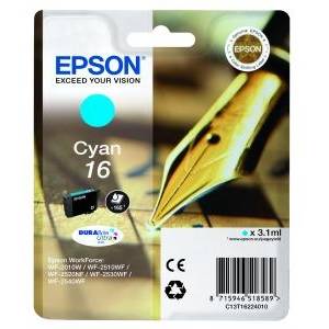 Cartus Imprimanta CYAN NR.16 C13T16224012 3,1ML ORIGINAL EPSON WF-2010W