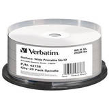 VERBATIM BluRay BD-R SL [ Spindle 25 | 25GB | 6x [WIDE PRINT NO ID]