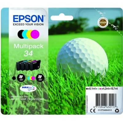 Cartus Imprimanta Cerneala Golf ball Multipack Epson 4-colours 34 DURABrite Ultra | 18,7 ml