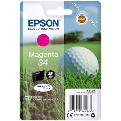 Cartus Imprimanta Ink Golf ball Singlepack Epson Magenta 34 DURABrite Ultra | 4,2 ml