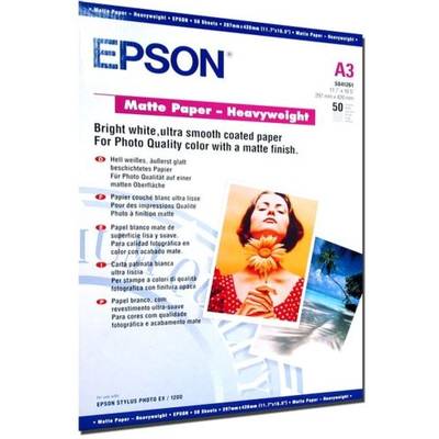 Hartie Foto Epson Hartie mat Heavyweight | 167g | A3 | 50 coli