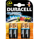 DURACELL Baterii Duracell Turbo, LR6, AA, alcaline, 1.5 V, 4 bucati/set
