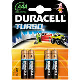 DURACELL Baterii Duracell Turbo, LR03, AAA, alcaline, 1.5 V, 4 bucati/set