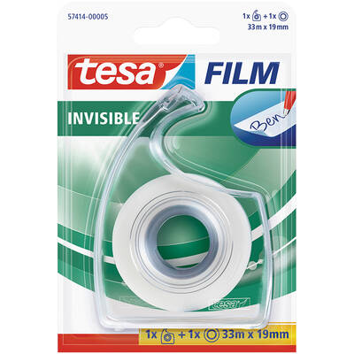 Banda Tesafilm invisibila, dimensiuni 19 mm x 33 m, cu dispenser
