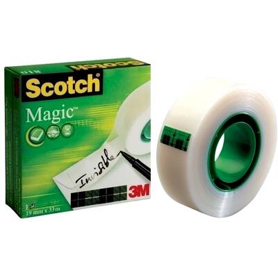 Banda adeziva Scotch Magic, 19 mm x 33 m, 6 role + 2 gratis