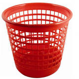 Generic Cos pentru hartii, 10 l, perforat, plastic, rosu