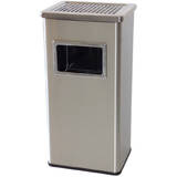 Generic Cos cu scrumiera si galeata interioara, inox, 40 l