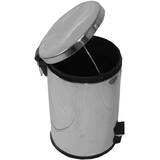 Generic Cos de gunoi, cu pedala, inox, 20 l, argintiu