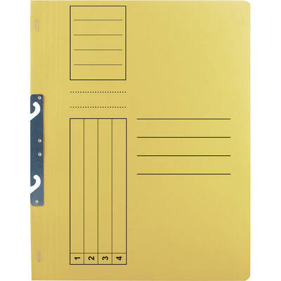 Dosar incopciat 1/1 Basic, carton, galben, 10 bucati/set