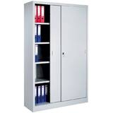 Ceha Dulap metalic Ceha, gri, 120x42x195 cm, 2 usi culisante si 4 polite