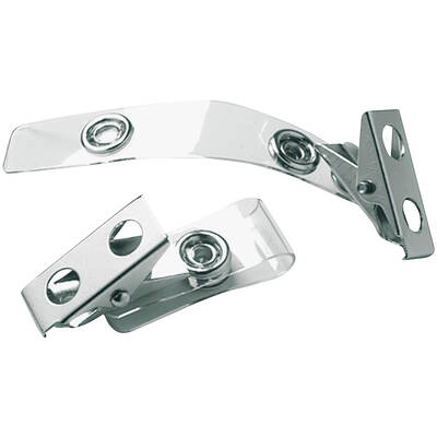 Clips metalic pentru ecuson, 25 bucati/cutie