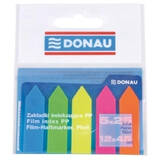 DONAU Index autoadeziv din plastic, Donau, dimensiuni 42 x 12 mm, 5 culori x 25 file/culoare