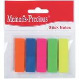 Memoris-Precious Index Memoris - Precious, autoadeziv, plastic,  12 x 45 mm, 5 culori/set, 25 file/culoare
